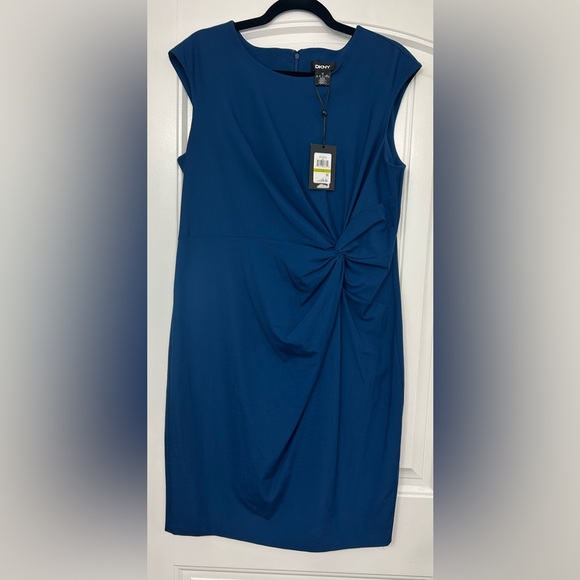 DKNY Blue Sleeveless Dress size 14 - Picture 6 of 7